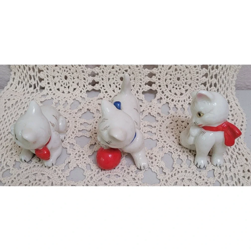 Vintage Ceramic Cat Set Japan